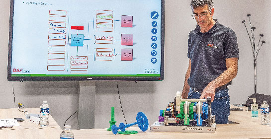 DAF Conseil | Formation BVR DAF Conseil | Booster de performances anime une formation alliant théorie et pratique à l'aide d'une maquette pédagogique en 3D
