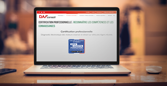 DAF Conseil | TECH DIAG 4 DAF Conseil | Booster de performances, lance une certification professionnelle TECH DIAG 4 finançable avec son Compte Personnel de Formation (CPF)